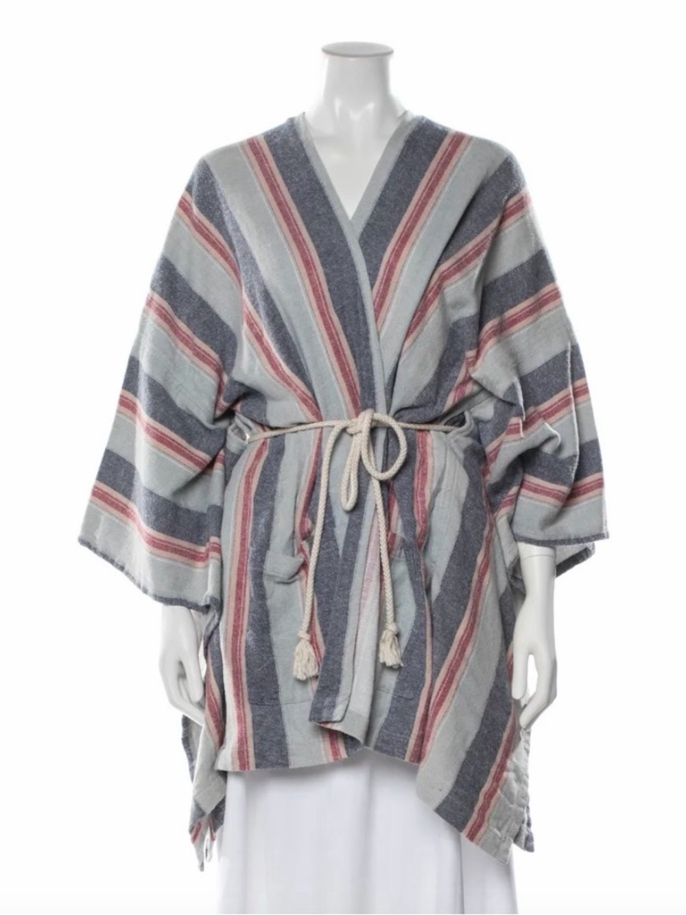 XiRENA Striped Tie-Waist Kimono Jacket Size small. It fits like a large.